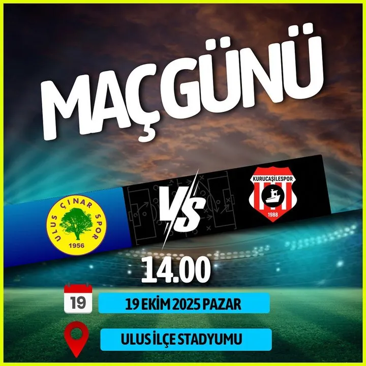 Ulus Çınar Spor ve Kurucaşile Spor Maçı Sporseverleri Bekliyor
