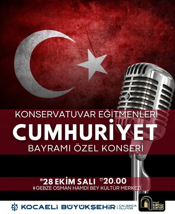 Kocaeli'de Cumhuriyet Bayramı Etkinliği: Gebze'de Müzik Ziyafeti