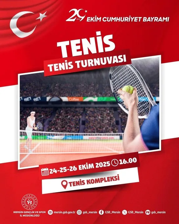 Mersin'de Cumhuriyet Bayramı Tenis Turnuvası Heyecanı Başlıyor