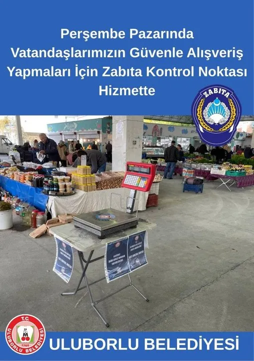 Uluborlu'nda Pazar Yerinde Güvenlik ve Düzen Denetimleri Aralıksız Sürüyor