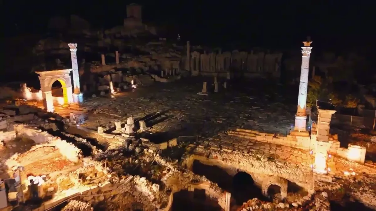 Sagalassos Antik Kenti Gece Müzeciliğiyle Ziyaretçilerini Büyüleyecek