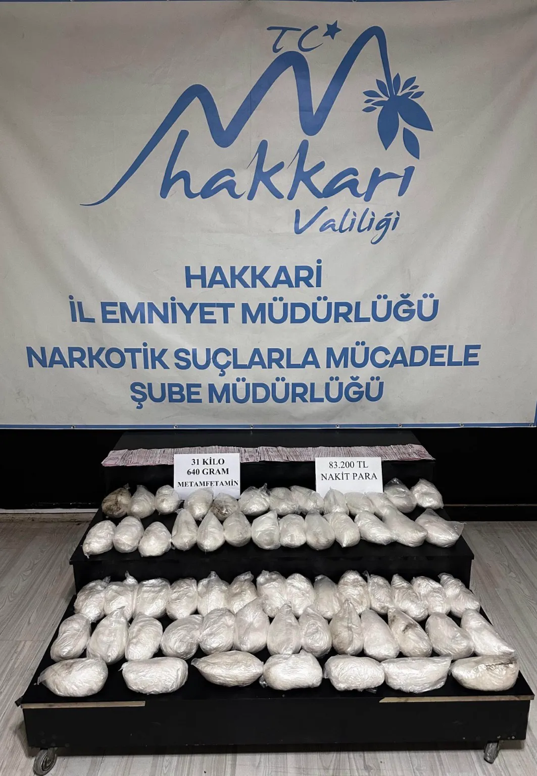 Hakkari'de Narkotik Operasyonu: 31 Kilogram Metamfetamin Ele Geçirildi