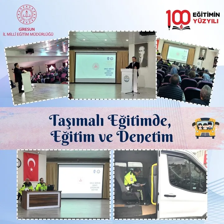 Giresun'da Taşımalı Eğitim Servislerine Yönelik Eğitim ve Denetimler Yapıldı