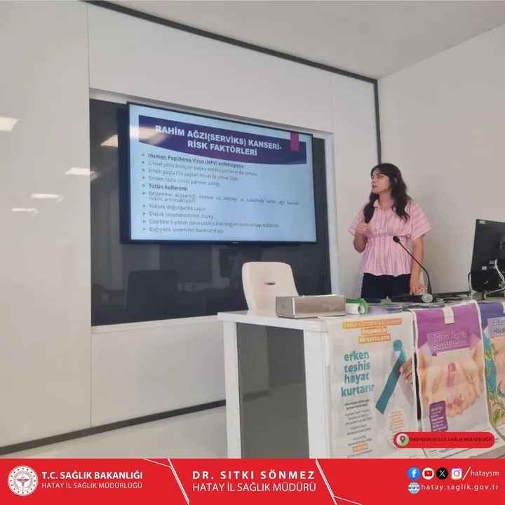 İskenderun İlçe Sağlık Müdürlüğü'nden Meme Kanseri Farkındalık Eğitimi