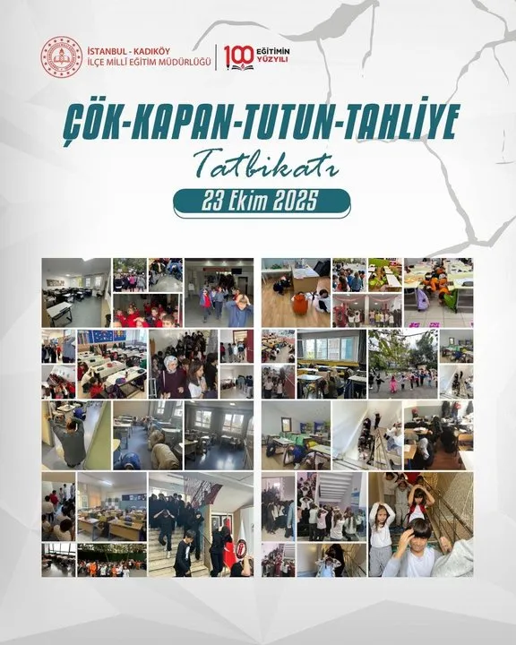 Kadıköy'de Okullarda Eş Zamanlı Deprem Tatbikatı Başarıyla Tamamlandı